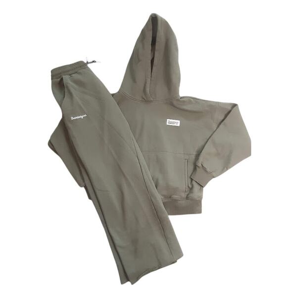 Beardedgoat Hoodie & Joggers Set Olive Green Women's Size M Sweatsuit - Picture 1 of 8